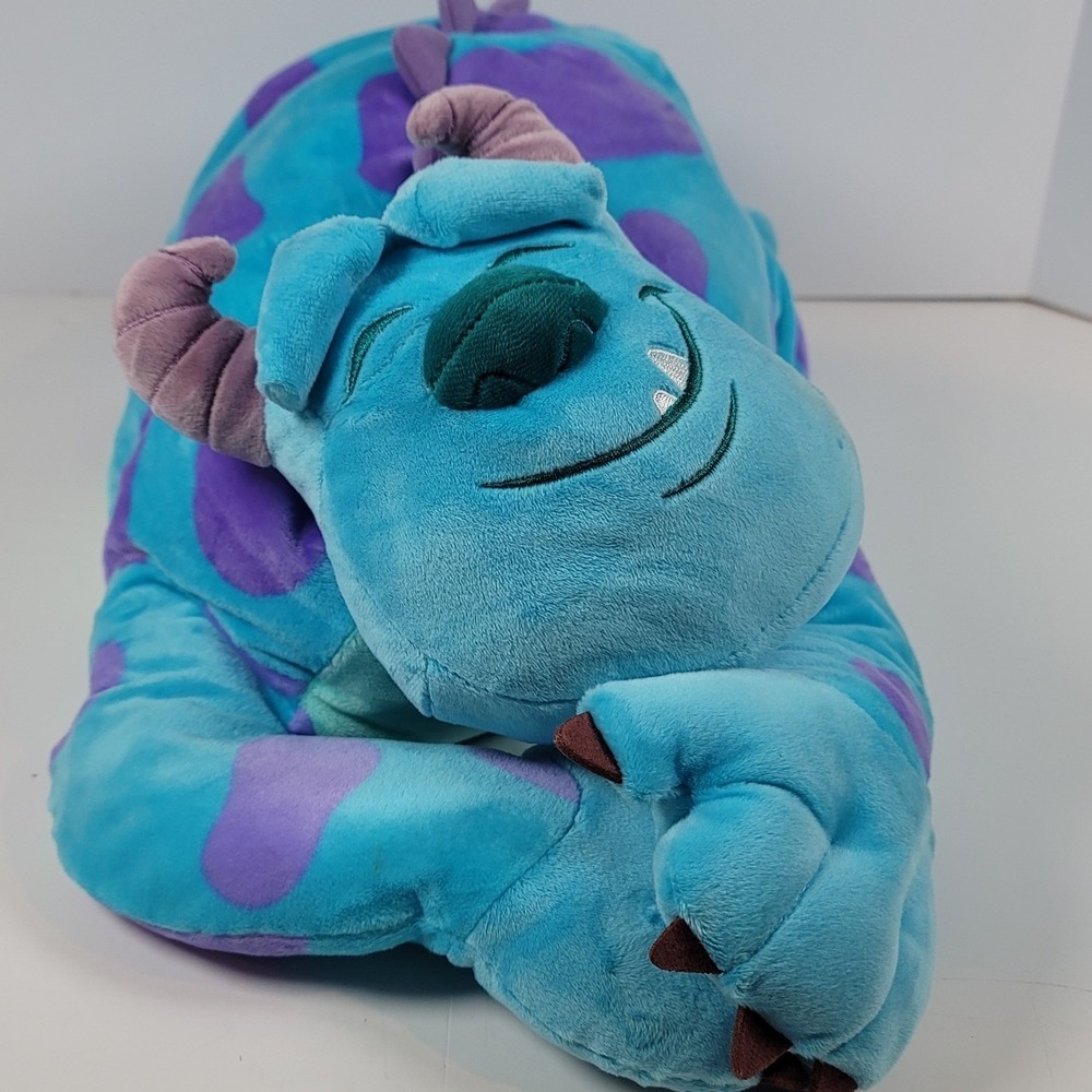 Disney Parks Monsters Inc Sulley Cuddleez Large 23 Inch Sleeping Plush Blue